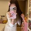 Ancient Pink Leopard Print Rabbit Magnetic Suction Bracket for iPhone17promax Apple 16 Mobile Phone Case 15 New Models