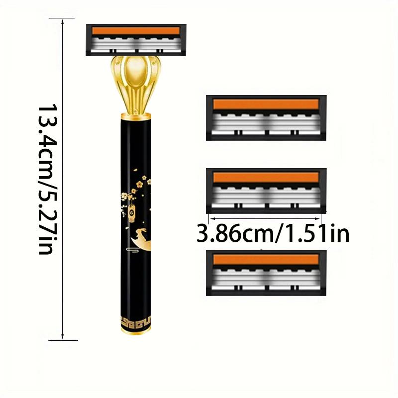 Holicí strojek zbrusu nový design Muži Holení břitvou Třívrstvý holicí strojek Opakovaně použitelný holicí strojek Importovaná čepel Výměna více nástrojových hlav