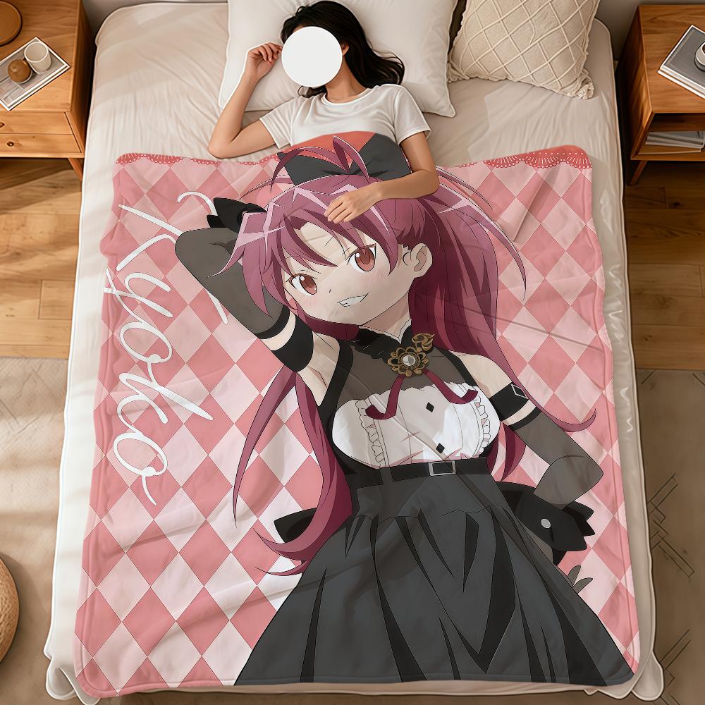 Anime Cute p-Puella Magi Madoka Magica Soft Warm Plush Blanket Dormitory Sofa Living Room Pet Hogar Bedroom Gift Home Flannel