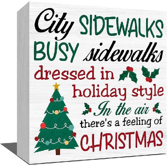 Gingerbread Man Christmas Kitchen Decor, Have a Sweet Christmas Hot Cocoa Sign, Xmas Holiday Kitchen Hot Cocoa Bar Decor 5 x 5 Inch C