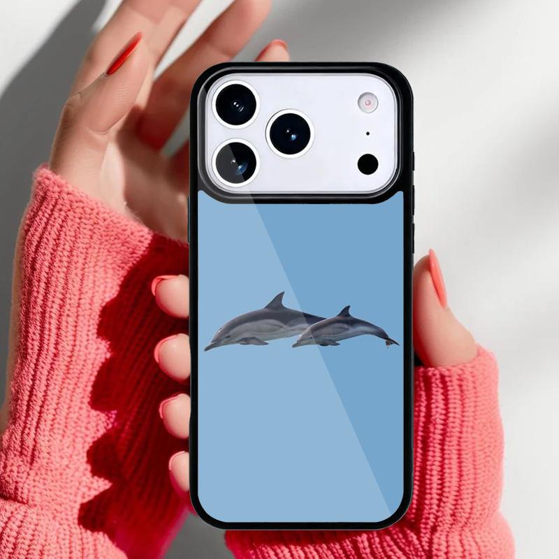Cute Dolphin Ocean Phone Case for iPhone 17 16 15 14 13 Pro Max Back Cover for 12 11 Pro Coque