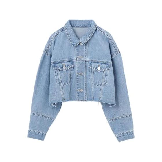GRACE CONTINENTAL Jacket SpeciallSail Cropped Denim Jacket Women s