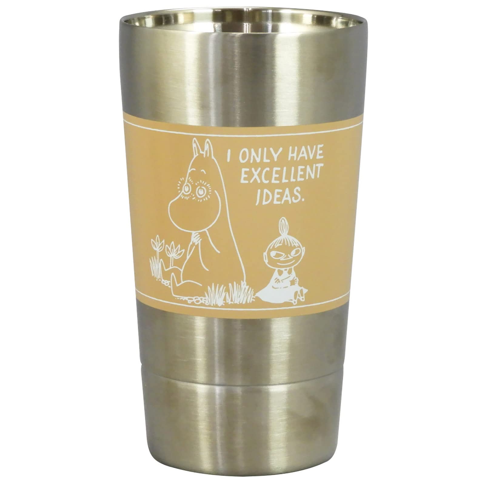 

Кружка-термос из нержавеющей стали Муми-тролль с двойными стенками (бежевый) серебряный