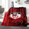Gaziantep FK Print Flannel Blanket High Quality Warm Comfortable Cover for All Seasons Perfect for Gifts Home Decor