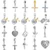 925 Silver New Cross Series Bible Angel Holy Mother Pendant Beads Fit Bracelet DIY Jewelry Gift Billiard Charms