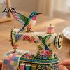 Retro Spring Home Decoration Tiny 3D Beaded Sewing Machine DIY Kit for Kids & Adults, Exquisite Hummingbird Handmade Bead Unique Decor Craft