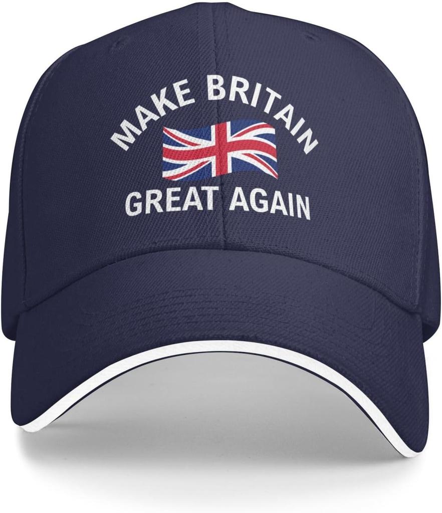 Make Britain Great Again Flagga Basebollkeps Polyester Justerbar Utomhus Pappahatt för Vuxna