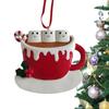 Christmas Decorations For Tree Coffee Cup Pendant Hand Painted Resin Pendant For Festive Christmas Decorations Unique Holiday