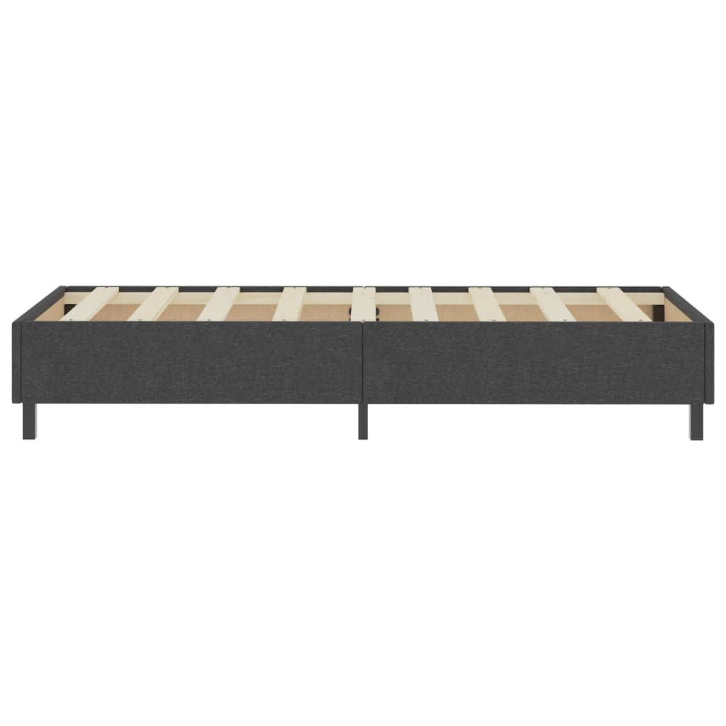 Box Spring Bed Frame Gray Fabric 100 x 200 cm