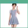 Childrens Swimsuit Girls One Piece Uv Protection Fast Dry Polyester Beachwear For Teen Swim Practice