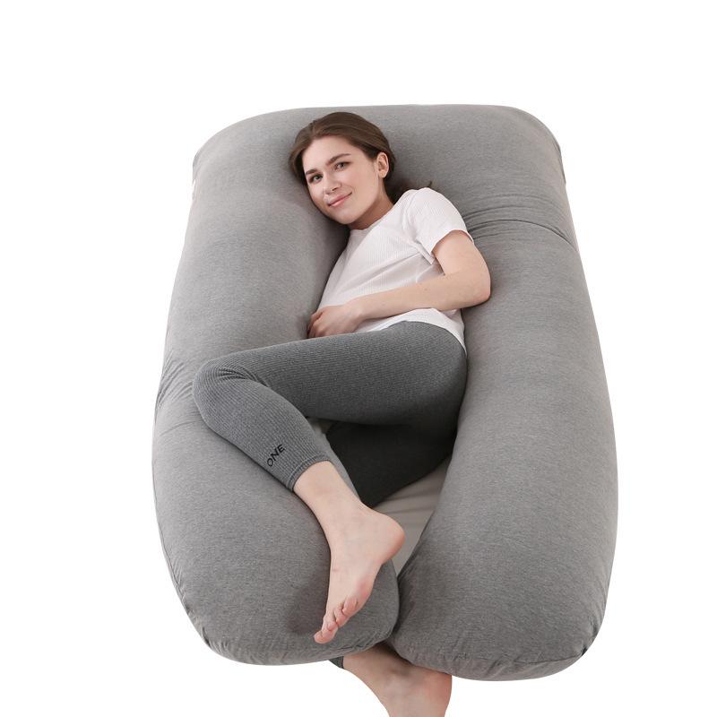 Crystal Velvet U-shaped Maternity Pillow: Full Body and Waist Support for Side Sleepers