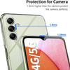 For Samsung Galaxy A35 5G Clear Case TPU Airbag Protection Phone Cover with 3Pcs 2.5D Screen Film