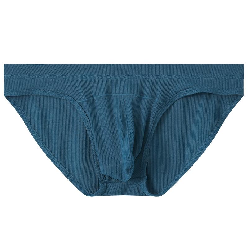 Low-Waist Men's Breathable Briefs with Bulge Pouch and Loose Waistband