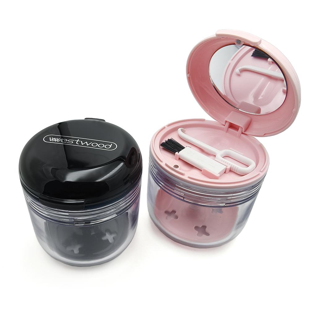 Denture Box Sealed Retainer Case Non Leaking Soaking Gem Blue Storage Container Portable Travel Camping Business Trip Multi