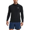 Under Armour 1/2 Zip Running Sports T-Shirt Men Tops Black 1361474-001
