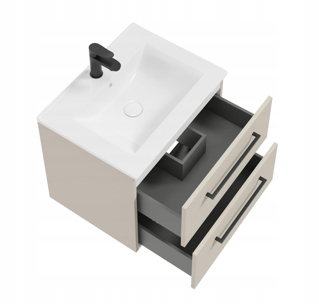 Hanging Wall-Mounted Bathroom Cabinet with Washbasin, Kashmir, Pinia