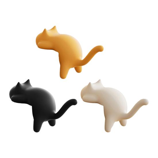 Niedliche Katzen Schreibtischkantenhaken Bohrerfreie Tischkantenaufhänger Kätzchenhaken Schreibtisch-Organizer Haken für Schlüssel Taschen Kopfhörer