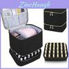 Portable Double Layer Makeup Bag With High Capacity For Travel And Storage