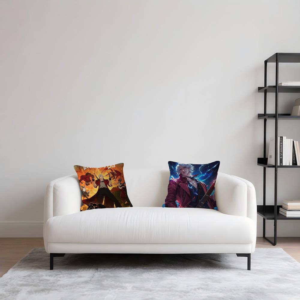 D-Devil May CryS Pillow Case Removable Washable Cushion Cover – All-Season Soft Linen