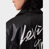 Levis Faux Leather Lapel Loose Jacket Women Jackets 002XL-0000