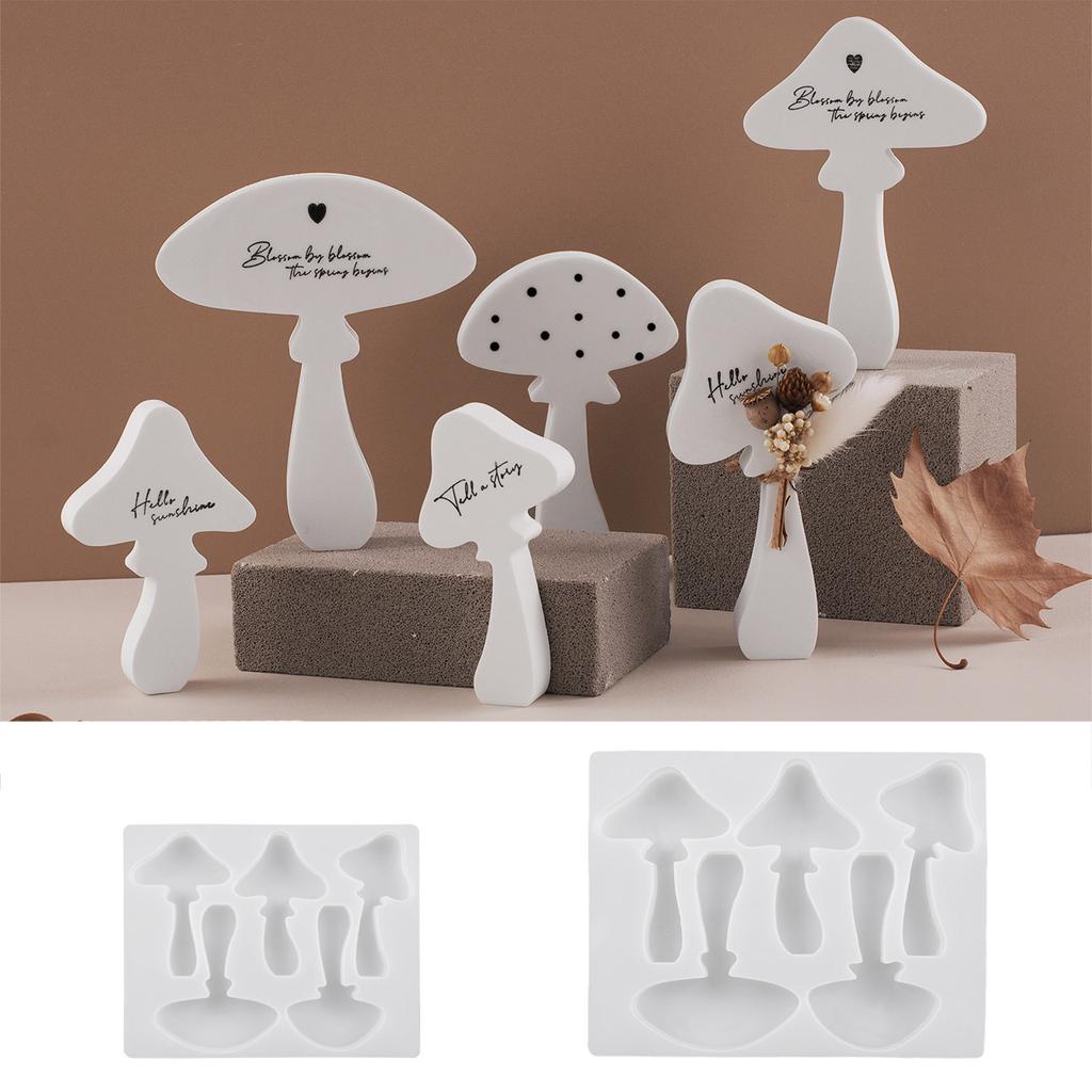 Innovative Mushroom Silicone Display Ornament Mold Set for DIY Crafts and Home Decor with Easy Release Design