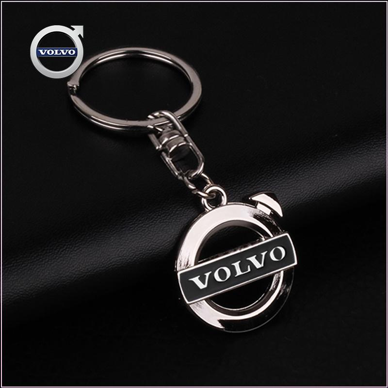 3D Metal Car Badge Keychain Zinc Alloy Keyrings Auto Accessories for Volvo R Design T6 AWD C30 C40 C50 C70 S40 S60 S70 S80 S90 V40