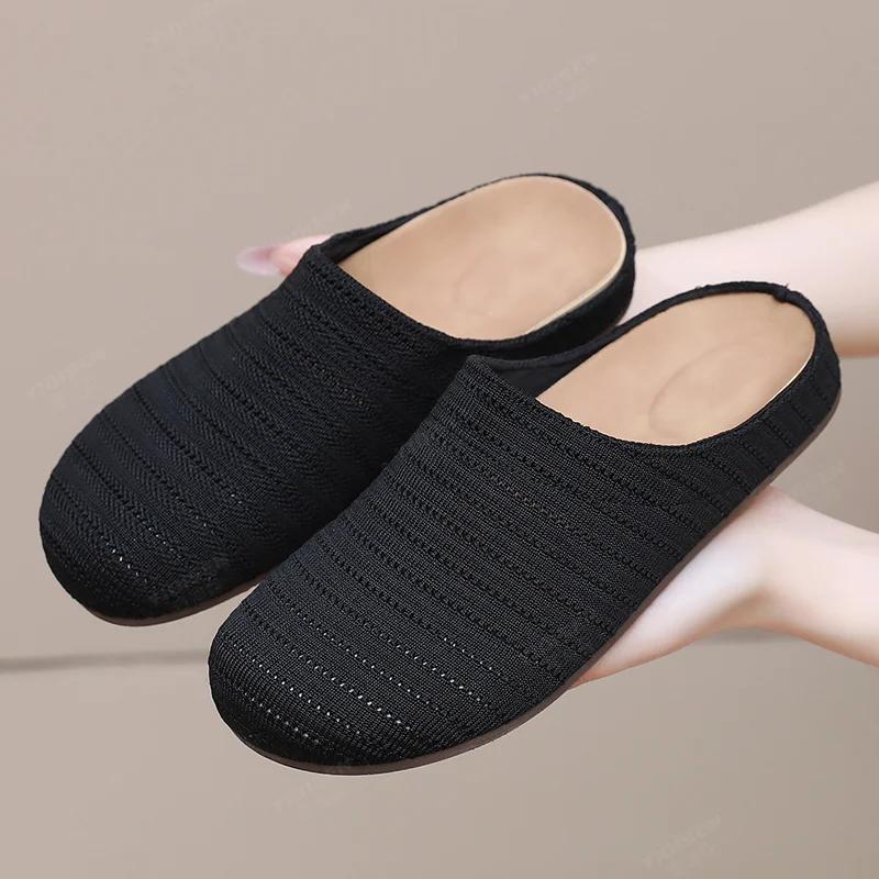 Fashion Shoes Woman 2025 Ladies Shoes  Ladies' Breathable Mesh Shoes with Semi-slingback Design for Outdoor Wear