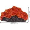 balacoo Aquarium Fish Tank Decorations: Artificial Coral Reef Decor Orange Plant Resin Landscape Decor for, Salt Water