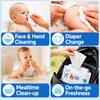 80-Sheet Baby Hand and Mouth Wet Wipes - Large Pack for Household Use