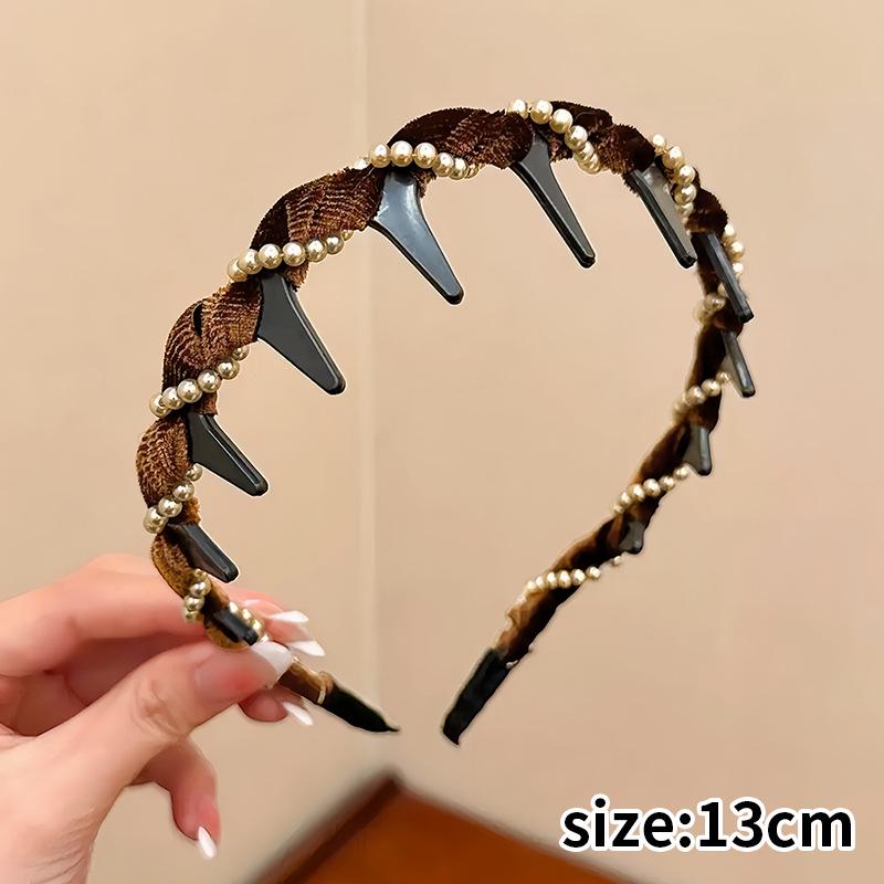2025 Women's Luxury Pearl Skull Headband: Stylish Fashion Accessory for Face Washing