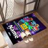 Custom Name Personalized Geometry Dash Print Carpet, Versatile Home Decor Rug, for Playroom, Apartment, Balcony, Entryway, Hallway Gift