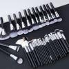 40-Piece Black Makeup Brush Set: Complete Beauty Tool Kit with Brush Bag
