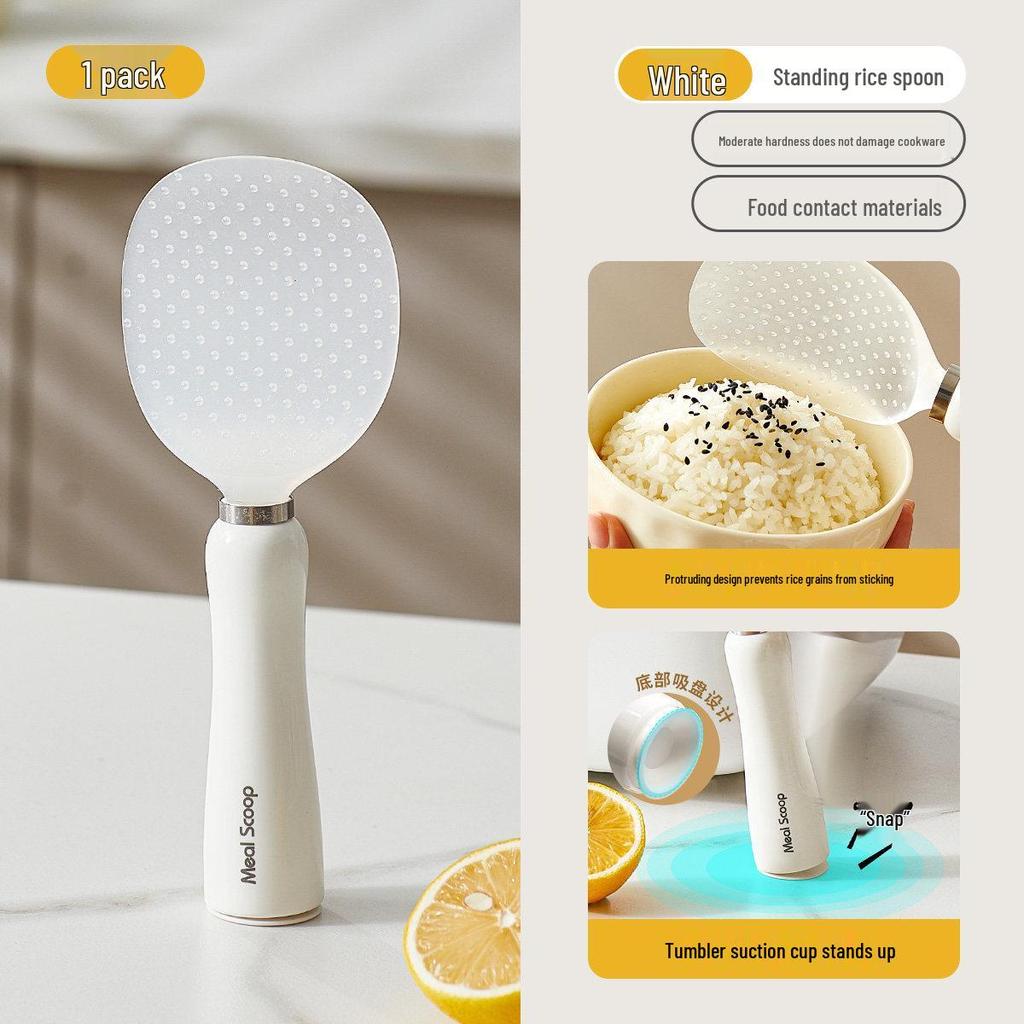 Non-stick Magnetic Rice Serving Spoon with Stand for Rice Cooker