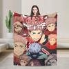 Super Soft Itadori Yuji Throw Blanket Premium Flannel Fleece Lightweight JJK Anime Bed Blanket Cozy Fluffy Blankets All Season
