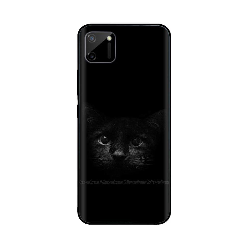 For Oppo Realme C11 RMX2185 Case Cover For Realme C11 2021 RMX3231 Flowers Soft Liquid Silicone Phone Shell for RealmeC11 Coque