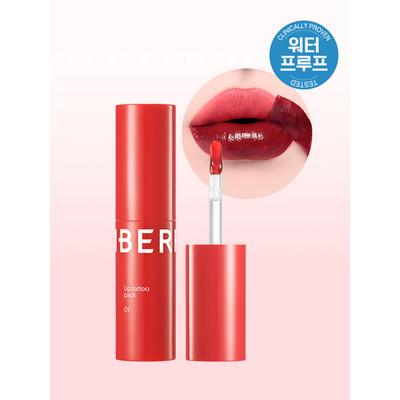 [01 Apple Red] Berrisom Lip Tattoo Pack