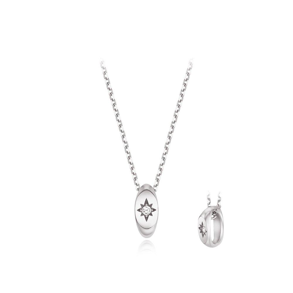 [Stonehenge]] Silver Cubic Necklace Sc25A06E