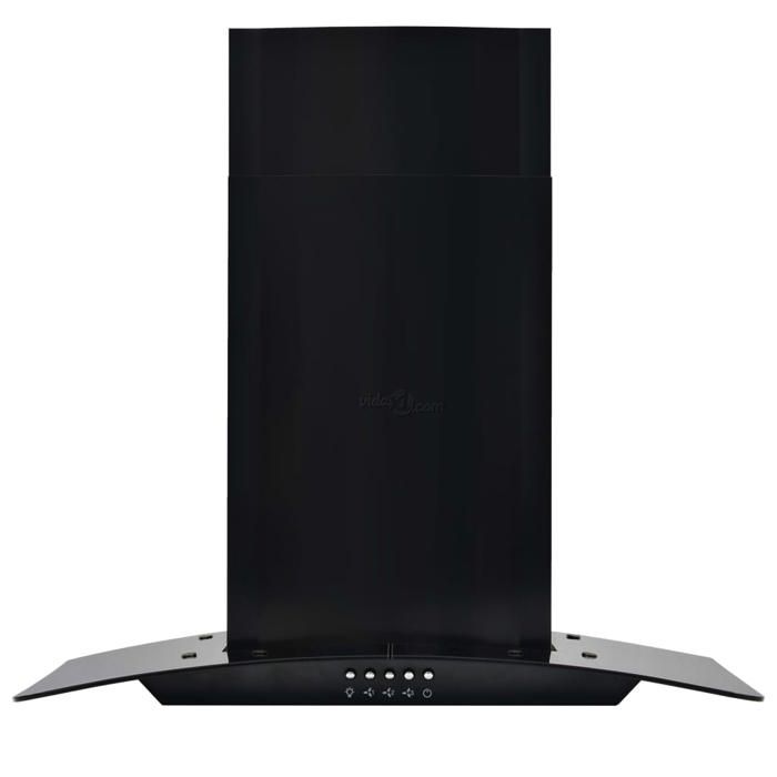 VidaXL Wall-Mounted Cooker Hood Stainless Steel 756 M³/h 60 Cm Black Extraction Home 50707