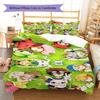 Digimon Adventure Pattern Bedding,Quilt Set Quilt Cover Pillowcase Home Birthday Gift (1 * duvet cover + 2 * pillowcase, without core)