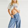 Vintage Baggy Jeans Women Fashion 2025 New Loose Casual Solid Color Wide Leg Pants Zipper Fly Pocket High Waist Denim Trousers