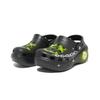 Crocs Classic Platform Clog Graffiti 1999 EVA Trend Personality Versatile Hole Shoes Unisex Same Green and Yellow