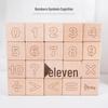 Beechwood Number & Letter Stacking Blocks for Kids – Large Natural Wood Educational Toy