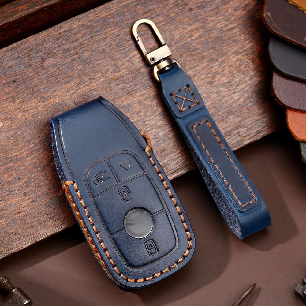 Genuine Leather Key Cover for Mercedes Benz Car Keys Premium Protection and Stylish Design
