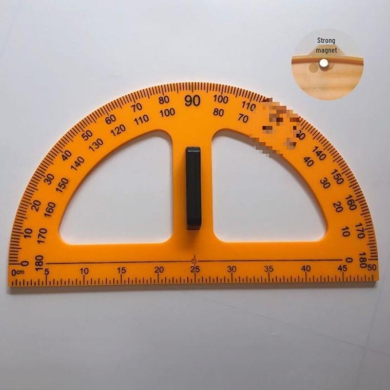 Magnetisches Lehrer-Set: Winkel, Lineal, Winkelmesser mit Griff