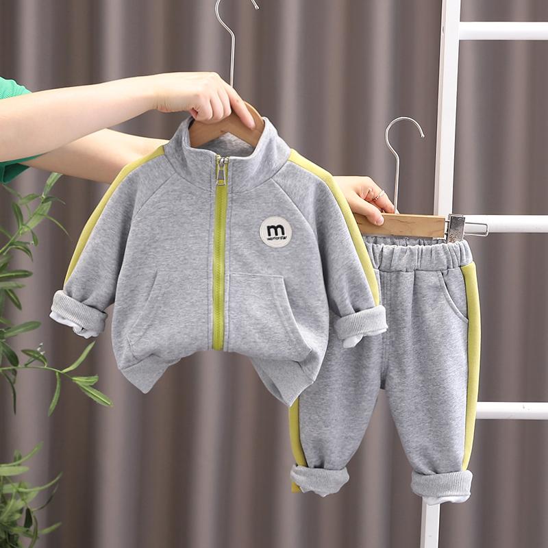 0-5-year-old Boys' Long Sleeved 2-piece Set, Autumn Children's Casual Sportswear Set, High-quality Clothes for Male Babies