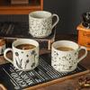 High Temperature Resistant Ceramic Coffee Mug Hand-painted Milk Drinking Cup  Household Drinking