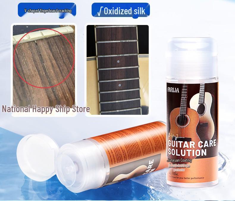 Olio per la cura della chitarra 3 in 1: Liquido per Pulizia e Manutenzione Corde Elettriche in Bachelite, Tastiera, Tastiera