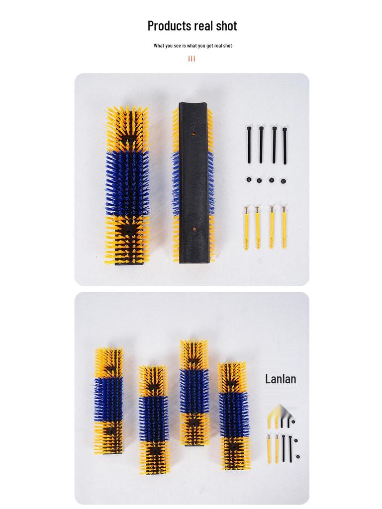 Dual-Sided Livestock Body Brush for Cattle and Horses - Hard Bristle for Scratching and Massaging