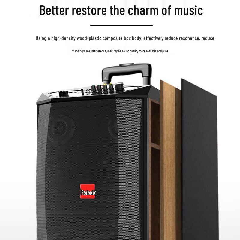 Malata Thunder M+9095A 8-inch Portable KTV Trolley Speaker (CN Version)