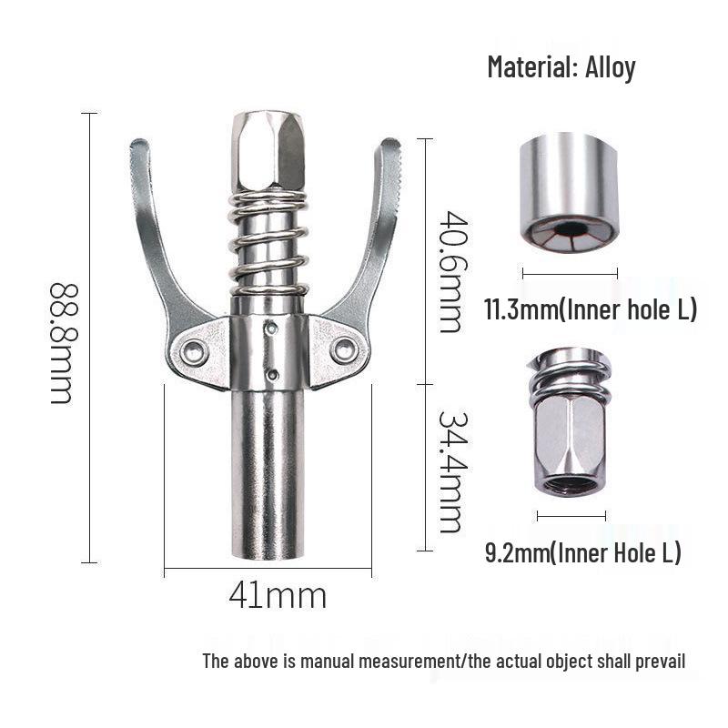 High-Pressure Explosion-Proof Grease Gun Nozzle and Connector with Hose and Grease Nipple Oil Injection Accessories